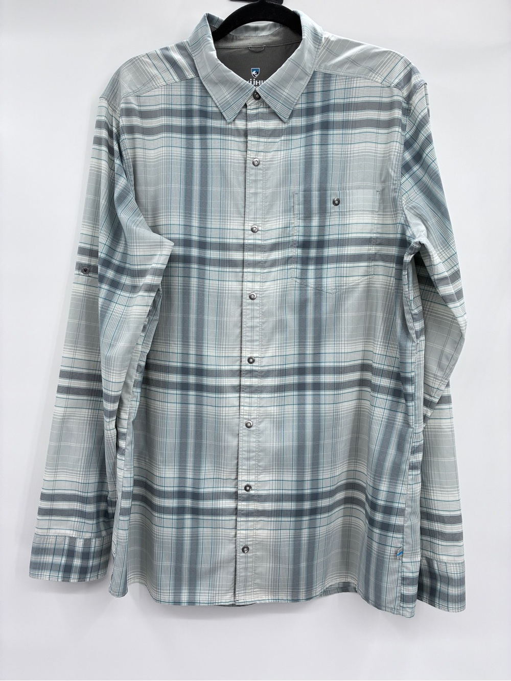 Kuhl Response Lite Long Sleeve Plaid Hiking Outdoor Button Up Shirt Large Tall